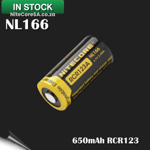 NL166 650mAh RCR123 3.7v Rechargeable Li-ion Battery