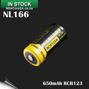 NL166 650mAh RCR123 3.7v Rechargeable Li-ion Battery