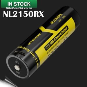 NL2150RX 5000mAh 21700 USB-C Rechargeable Li-ion Battery (Also a Portable Power Bank)
