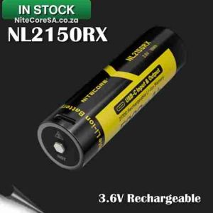 NL2150RX 5000mAh 21700 USB-C Rechargeable Li-ion Battery (Also a Portable Power Bank)