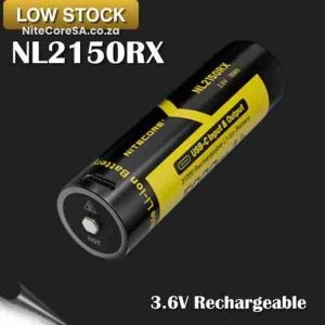 NL2150RX 5000mAh 21700 USB-C Rechargeable Li-ion Battery (Also a Portable Power Bank)