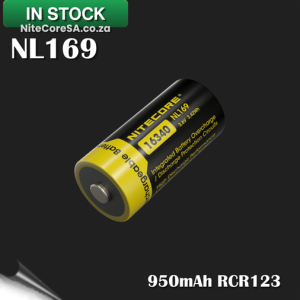 NL169 950mAh RCR123 3.6V Rechargeable Li-ion Battery