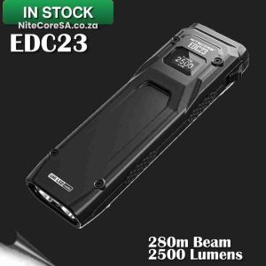 EDC23 (2500 Lumens 280m Beam) + 1500mAh Built-In Battery + USB-C Recharge